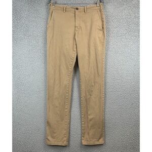 Wellen Huckberry Chino Pants Beige Mens Size 30 x 32 Cotton Spandex Blend
